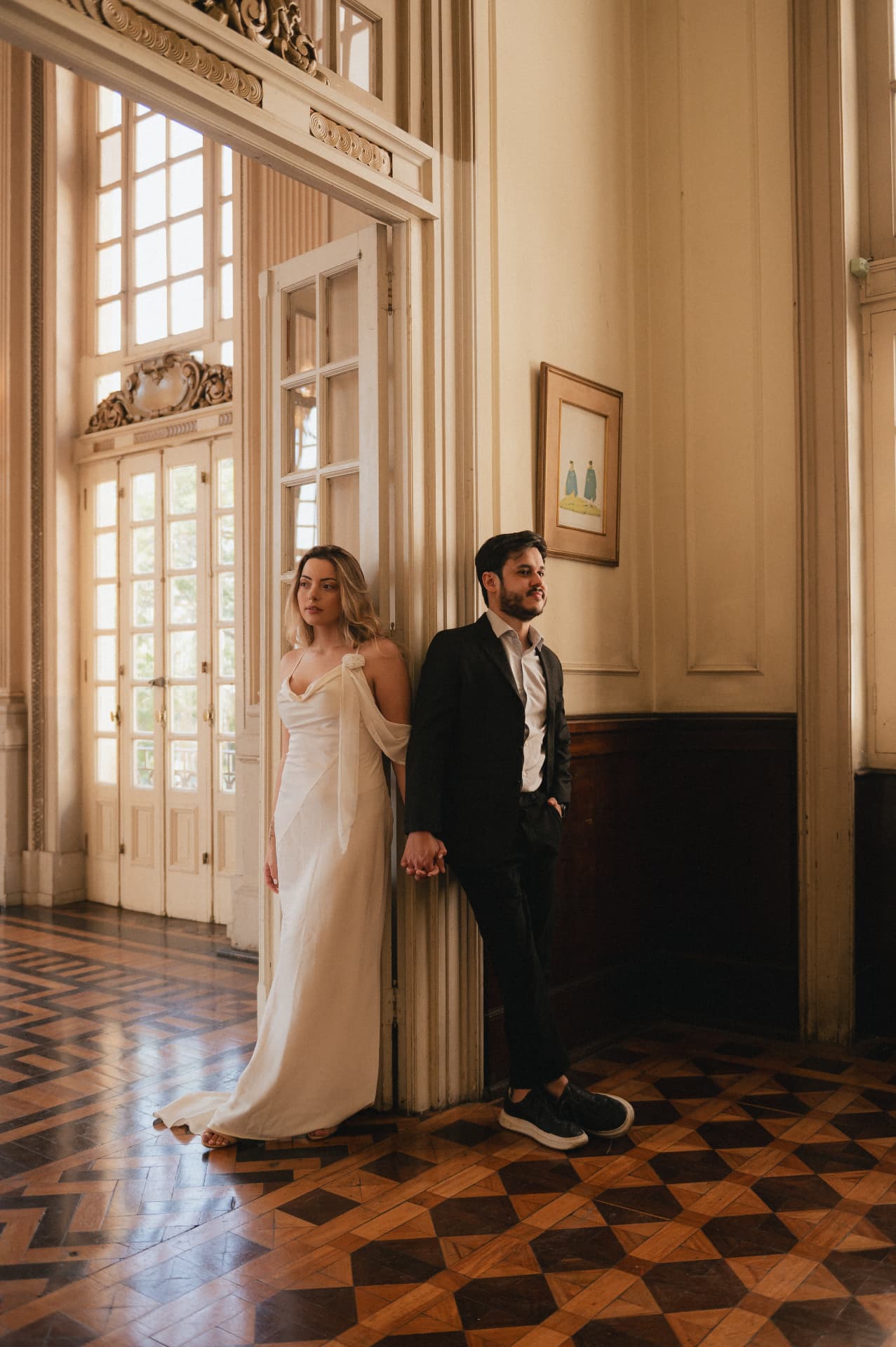 Bruna e Rafael em aquarela